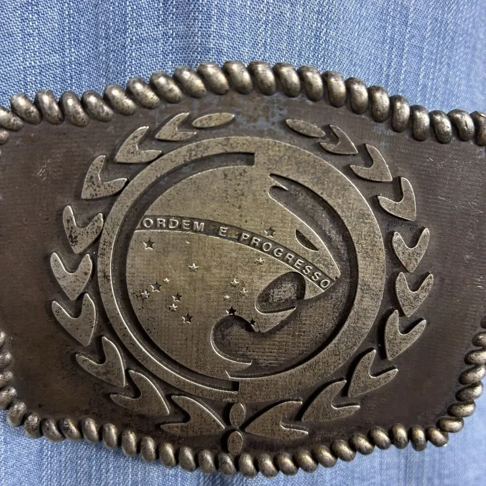 New Renzo Gracie Buckle on leather belt Sz 38 black unisex New No tags